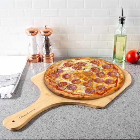 HASTINGS HOME Pizza Peel, Bamboo Classic Paddle for Baking, Cooking, Party Serving Tray for Cheese, Bread, Charcuterie 461586GEQ